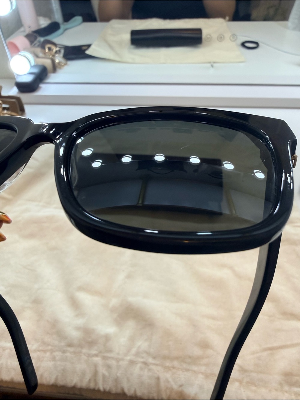 Yves Saint Laurent Black Sunglasses with Case - Picture 5 of 7